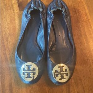 Tory Burch Metal Logo Flats